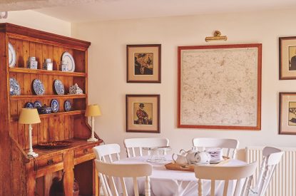 The dining room at Barrett-Browning Cottage, Cotswolds