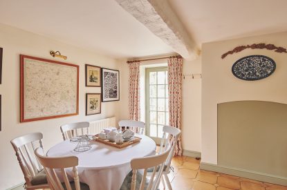The dining room at Barrett-Browning Cottage, Cotswolds