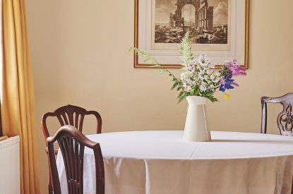 The dining table at Donne Cottage, Cotswolds