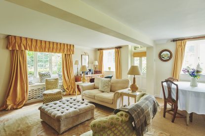 The living room at Donne Cottage, Cotswolds