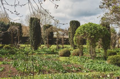 The gardens at Kipling Cottage, Cotswolds