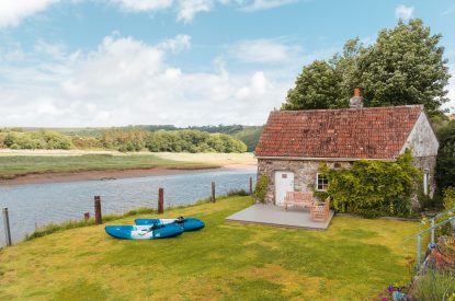 The river next to Riverside Retreat, Devon