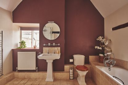 A bathroom at Church View Cottage, Cotswolds