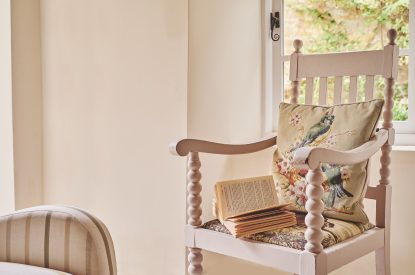 A reading chair at Church View Cottage, Cotswolds