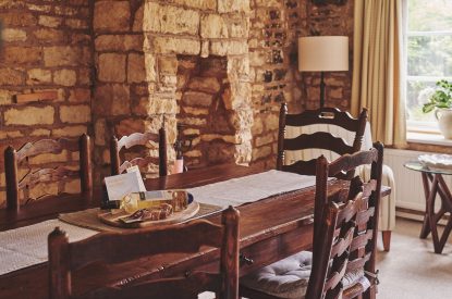 The dining table at Church View Cottage, Cotswolds