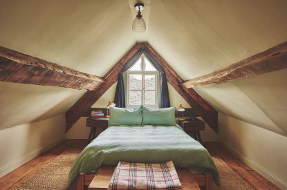 A bedroom at Hay Market House, Powys