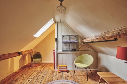 A living space at Hay Market House, Powys