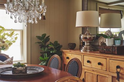 The dining room at Harold House, Isle of Wight