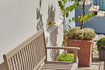 A bench outside of Harold House, Isle of Wight