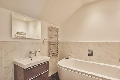 A bathroom at Grooms Quarters, Cumbria