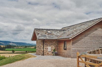 The exterior of Middle Tumble Cottage, Shropshire Hills