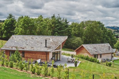 The grounds at Middle Tumble Cottage, Shropshire Hills
