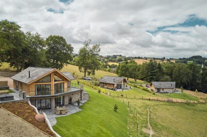 Countryside views at Middle Tumble Cottage, Shropshire Hills