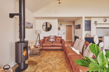 The living space at Upper Tumble Cottage, Shropshire Hills