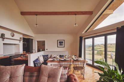 The living space at Upper Tumble Cottage, Shropshire Hills