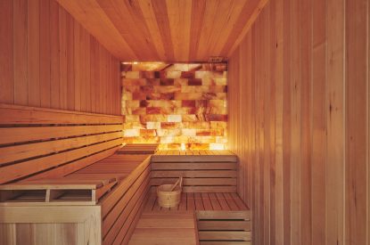 The sauna at Upper Tumble Cottage, Shropshire Hills