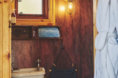 The bathroom at Curious Calf, Herefordshire