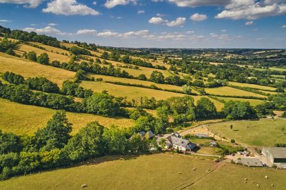 The countryside surrounding Ridge Farmhouse, Herefordshire