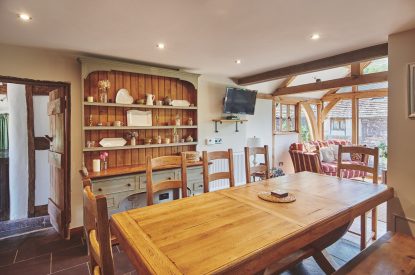 The dining table at Ridge Farmhouse, Herefordshire