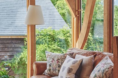 The living room at Ridge Farmhouse, Herefordshire