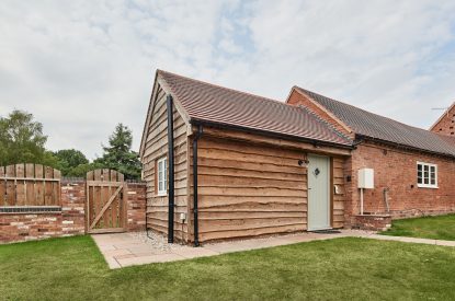 The entrance to the barn at The Dairy Barn, Worcestershire 