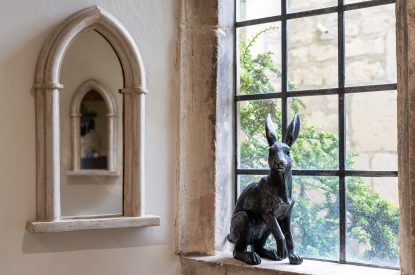 Ornaments in the reception room at Fig Tree Cottage, Cotswolds