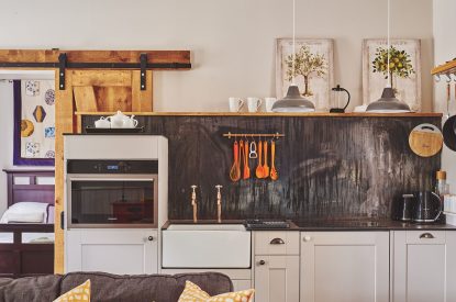 The kitchen at Sunflower Cottage, Vale of Glamorgan