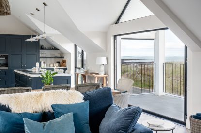 The sea view from The Bay at Beadnell, Northumberland