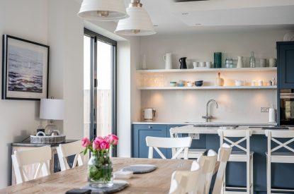 The kitchen and dining area at Sandy Toes, Northumberland