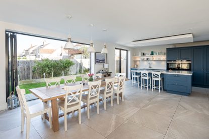 The kitchen and dining area at Sandy Toes, Northumberland