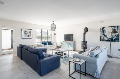 The living room at Sandy Toes, Northumberland