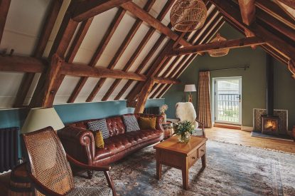 The living room at Hay Bale Cottage, Worcestershire