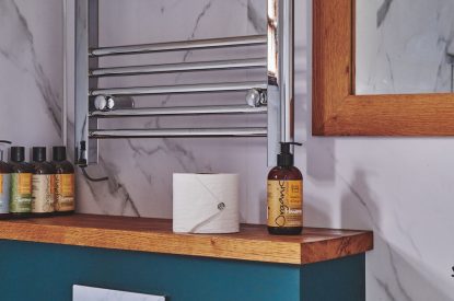 The luxury toiletries in the WC at The Hangout Hut, Worcestershire 