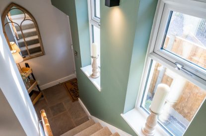 The entrance hallway at Pilgrim Cottage, Cheshire