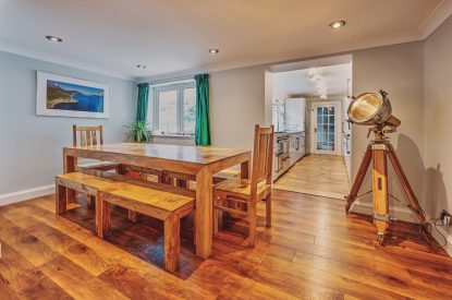 The dining table at Loch Ness Mansion, Scottish Highlands