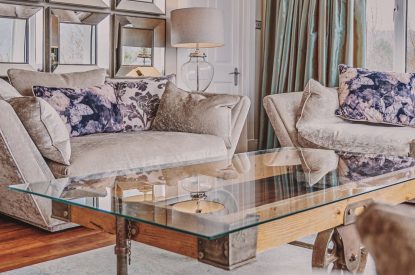 The living room at Loch Ness Mansion, Scottish Highlands