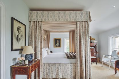 A double bedroom at America Farm, Oxfordshire