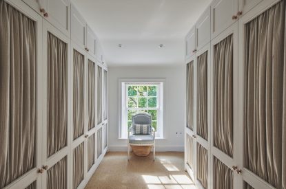 A dressing room at America Farm, Oxfordshire