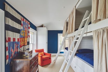 A bedroom with bunk beds at America Farm, Oxfordshire
