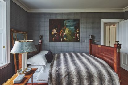 A double bedroom at America Farm, Oxfordshire