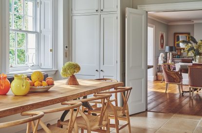 The dining room at America Farm, Oxfordshire