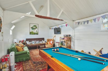 The external games room at Withington Grange, Cotswolds 