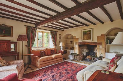 The drawing room at Withington Grange, Cotswolds 