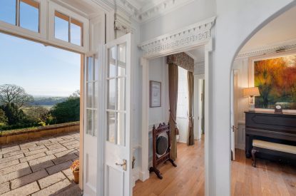 The entrance hall at Cornish Castle, Cornwall