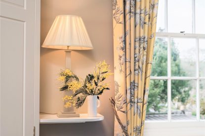 Bedroom details at at Cornish Castle, Cornwall