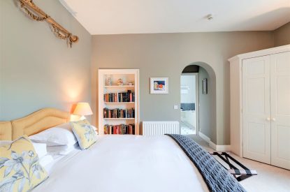 A double bedroom at Cornish Castle, Cornwall