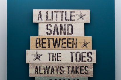 Rustic artwork at Waters Dream, Devon