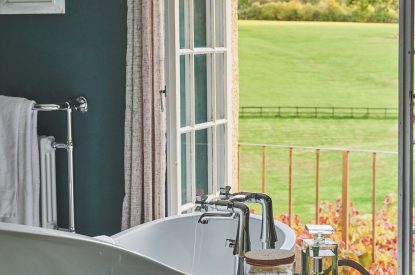 A free standing bath at Roupel Hall, Devon