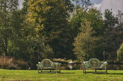 The lake at Roupel Hall, Devon