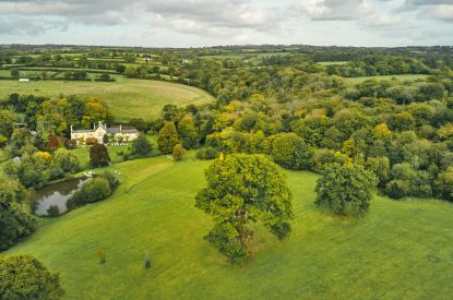 Ariel of the grounds at Roupel Estate, Devon